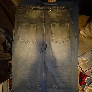 Women’s Casual Drawstring Waist Jeans - Blue